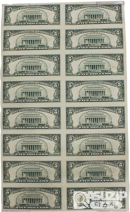 1995년 미국 5달러 16매 연결권 / 미사용품