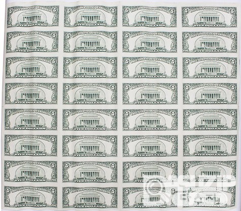 1995년 미국 5달러 32매 연결권 / 미사용품