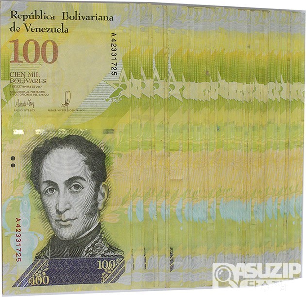 2017년 베네수엘라 100볼리바르 사용제 100매/ 미품전후