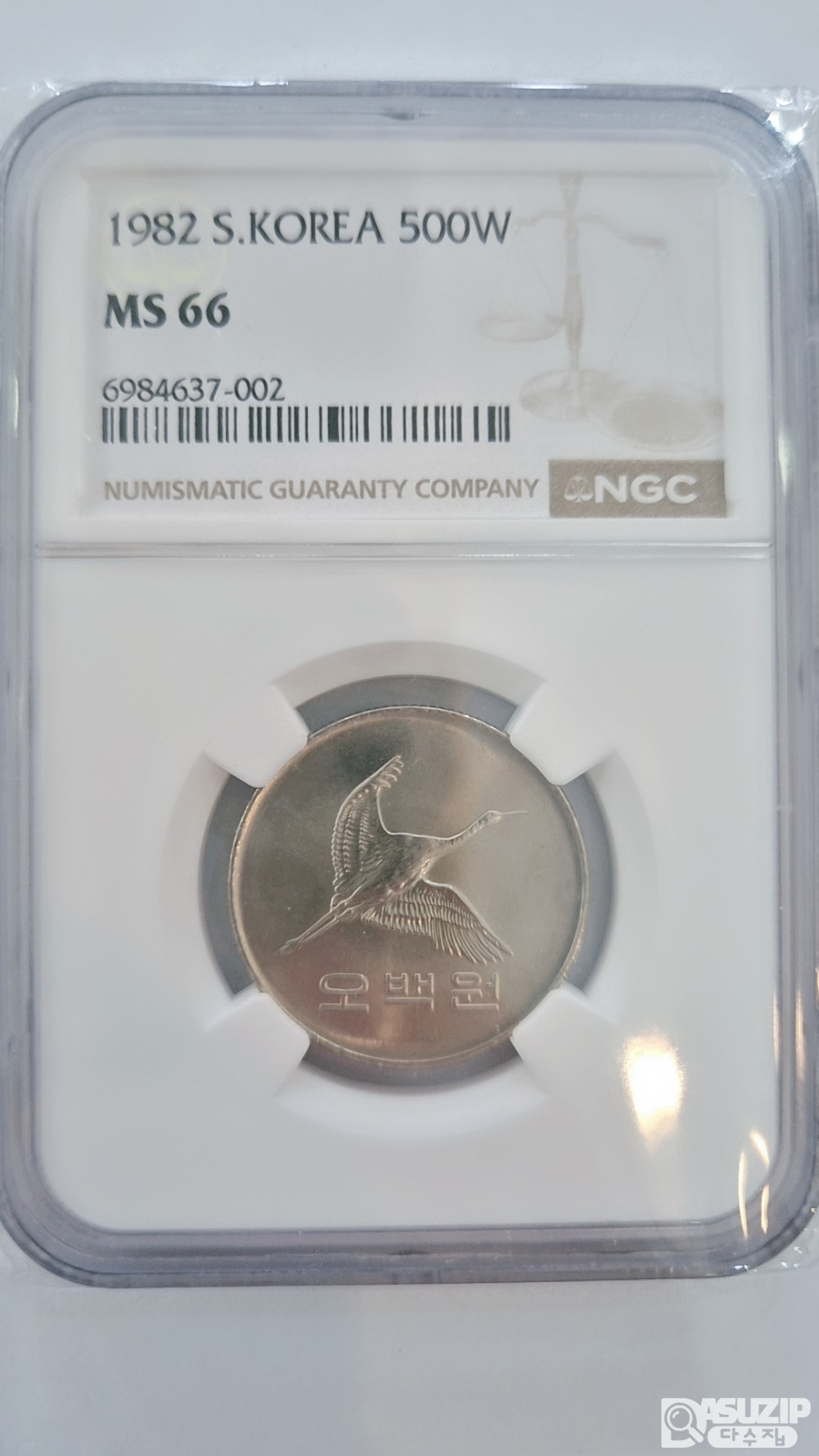 그레이딩 주화: 초년도 1982년 500주 NGC  66등급