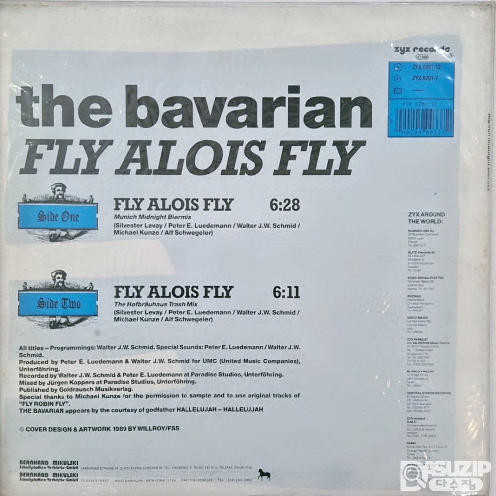1989년 Fly Alois Fly는 The Bavarian /  "Munich Midnight Biermix"와 "The Hofbrauhaus Trash Mix"