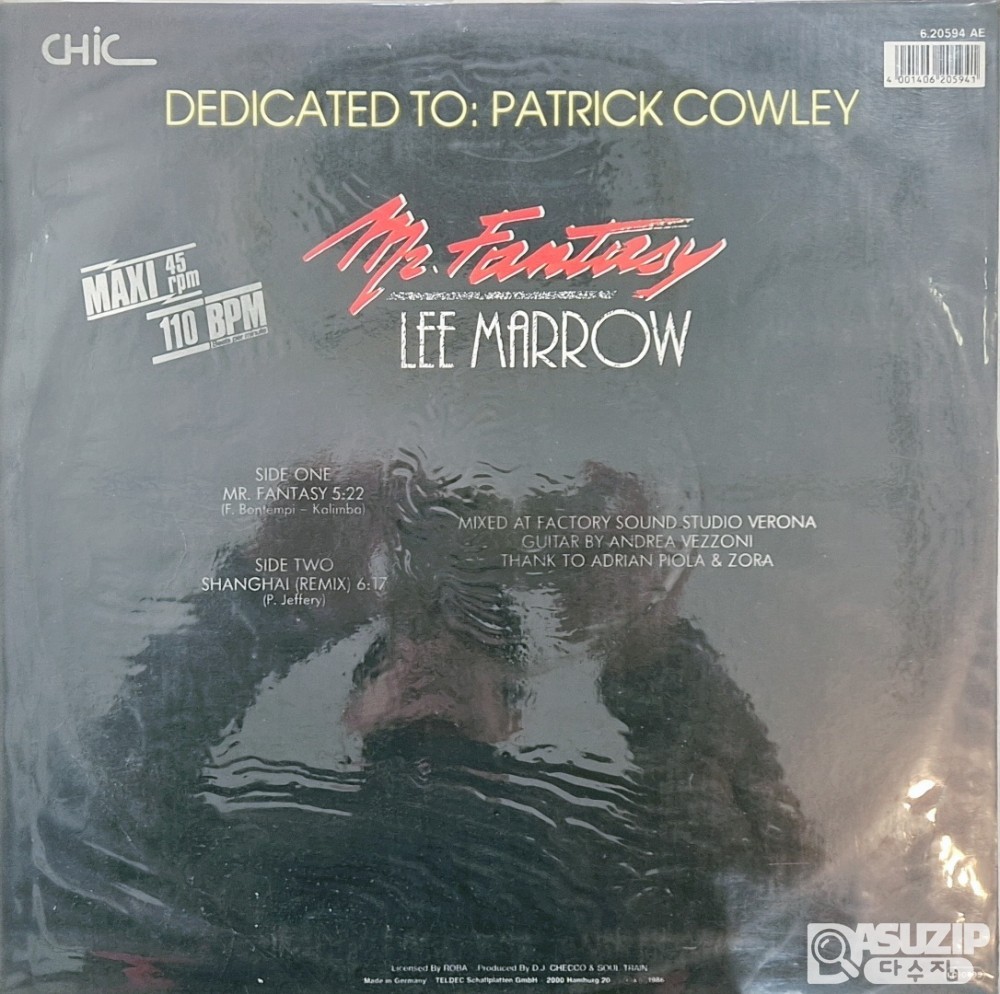 이탈로 디스코 아티스트 Lee Marrow의 1986년 싱글 앨범