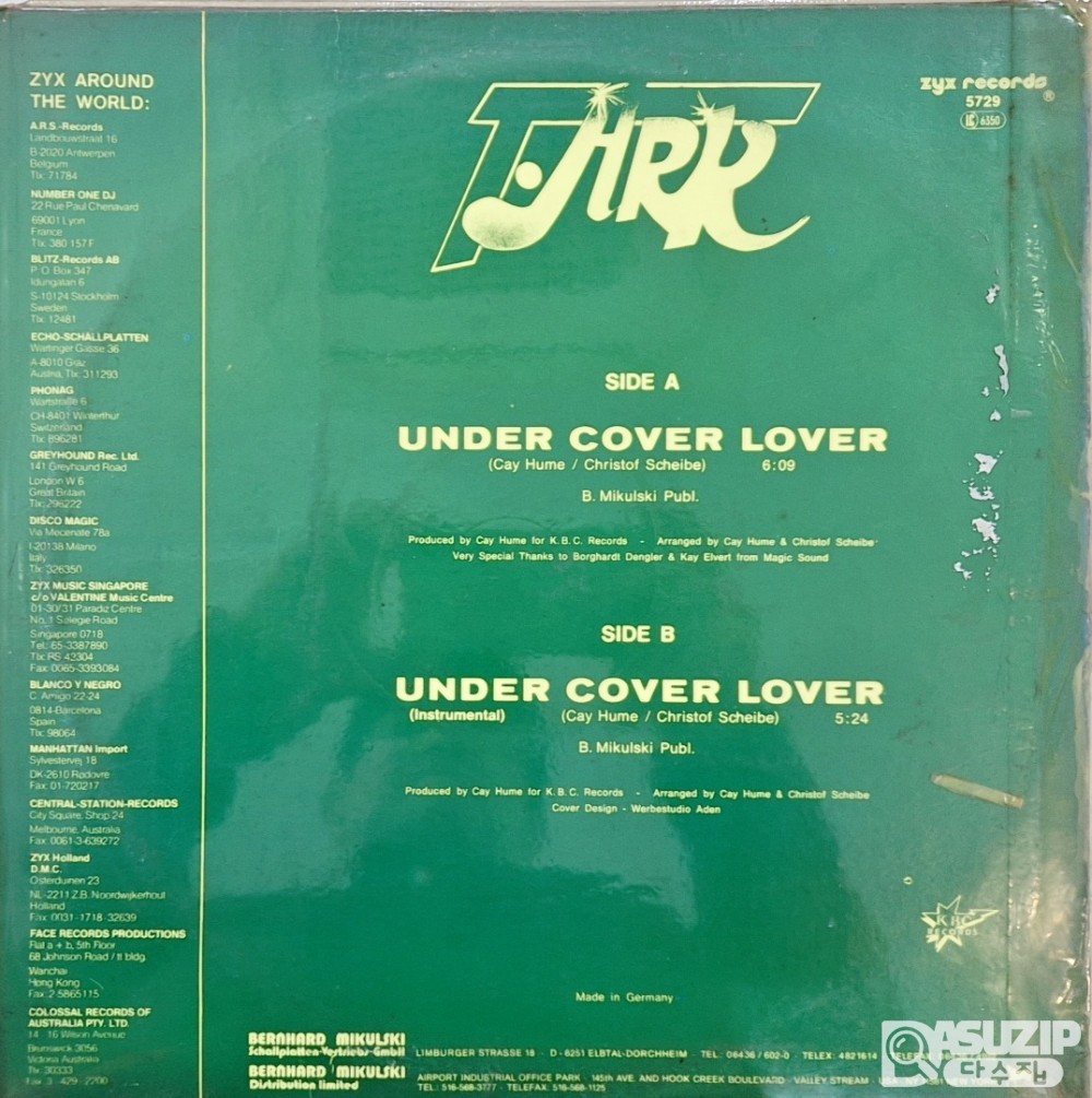 1987년  T. Ark의 싱글 앨범 "Under Cover Lover"