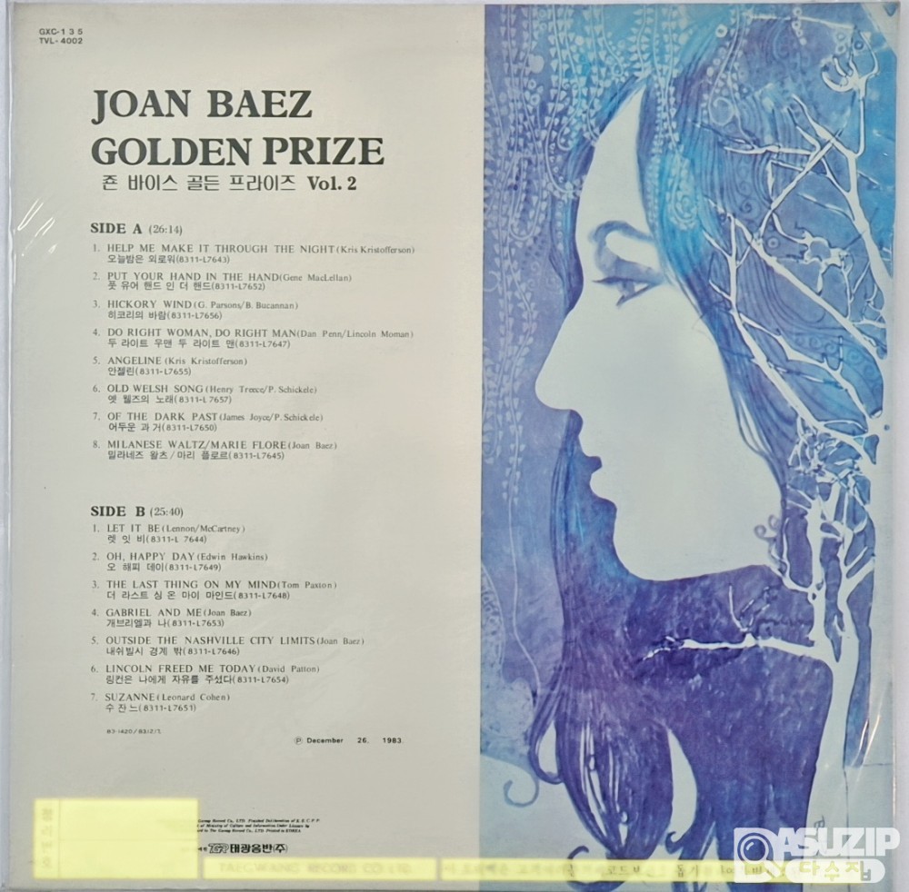 1983년 조안 바에즈의 'Golden Prize Vol. 2'**는 미국의 포크 가수 조안 바에즈의 편집 앨범