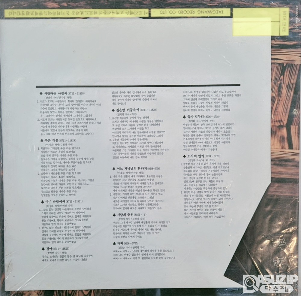 1988년 박남정 1집 앨범 '사랑하는 사람아 / 아 바람이여'