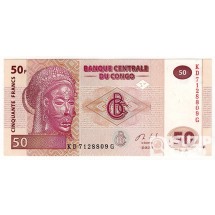 2013년 콩고민주공화국 50프랑/ 미사용품