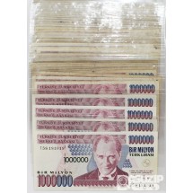 1970년 터기 1,000,000리라 54장 일괄/ 사용제(미품 전후)