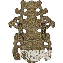 사판화 당초문 열쇠패 - 귀면 - 사동 수문 불로초, 쌍동 수문 불로초