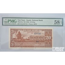 그레이딩 지폐: 귀한 1962년 베트남 20동 PMG 58등급