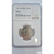 그레이딩 주화: 초년도 1982년 500주 NGC  66등급