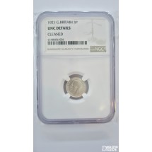 그레이딩 은화: 귀한 수집은화 1921년 영국 3펜스 은화 은92.5% 1.41g 16mm UNC DETAILS