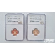 그레이딩 주화: 2020년 프루프 10주 NGC 68RD 2개 일괄