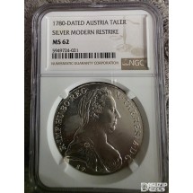 오스트리아 마리아 테레지아 은화  1780 탈러, NGC 62 실버 모던 리스트라이크등급