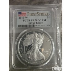 2019년형 미국 실버 이글(American Silver Eagle) 1온스 은화 초판 70등급